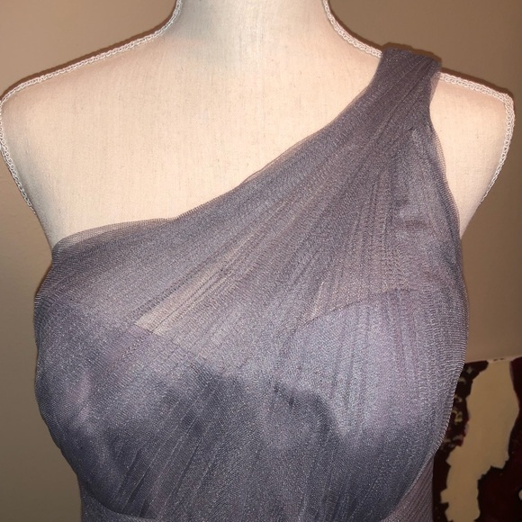 A-Line/Princess 1 strap Floor-Length Tulle Dress - Picture 3 of 7